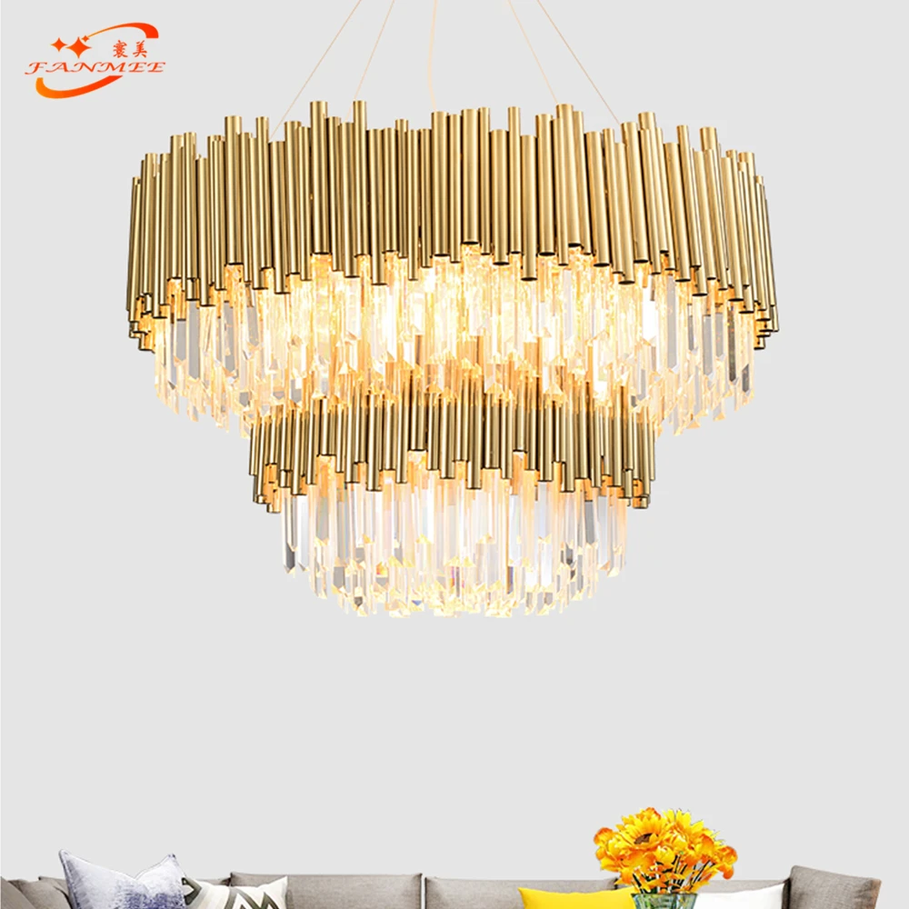 Modern Fashion Crystal Chandelier Lighting Hotel Chandeliers LED Pendant Hanging Light Restaurant K9 Cristal Chandelier Lamp
Modern Fashion Crystal Chandelier Lighting Hotel Chandeliers LED Pendant Hanging Light Restaurant K9 Cristal Chandelier Lamp