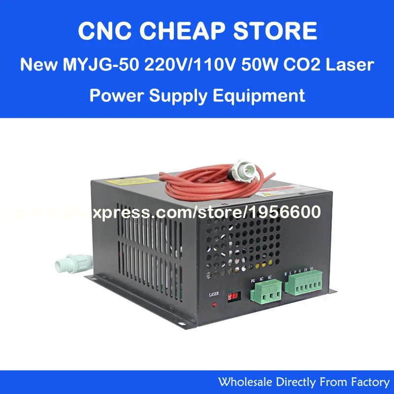 New MYJG-50 220V/110V 50W CO2 Laser Power Supply PSU Equipment 4 DIY Engraver Engraving Cutting Laser Cutter Machine 3050 4060
New MYJG-50 220V/110V 50W CO2 Laser Power Supply PSU Equipment 4 DIY Engraver Engraving Cutting Laser Cutter Machine 3050 4060