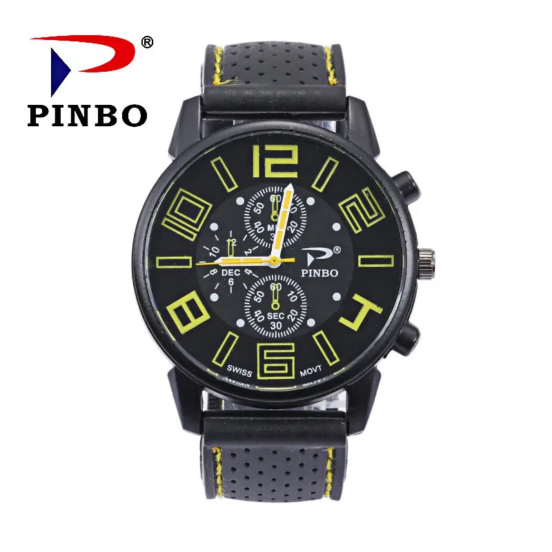 Zegarki Meskie New fashion men's watch casual silicone quartz watches outdoor sports wristwatch Reloj Hombre hot red | Наручные часы