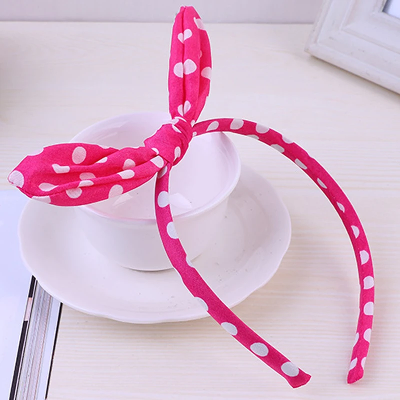 Детский обруч для волос в горошек с бантом 6 цветов|hair accessories handmade|hairband headbandbow hairband