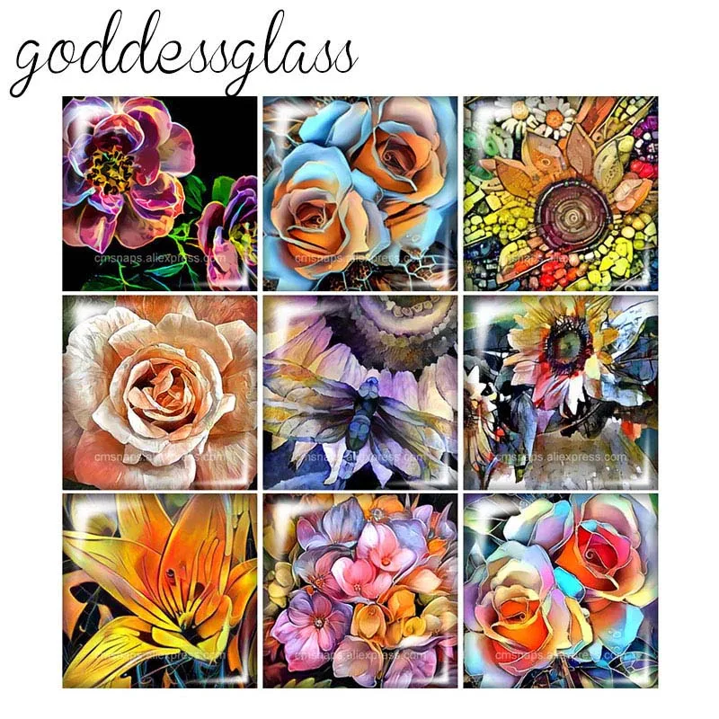 FB0317 Oil painting Flowers Rose lily 10pcs mixed 12mm/20mm/25mm/30mm Square photo glass cabochon demo flat back Making findings
FB0317 Oil painting Flowers Rose lily 10pcs mixed 12mm/20mm/25mm/30mm Square photo glass cabochon demo flat back Making findings