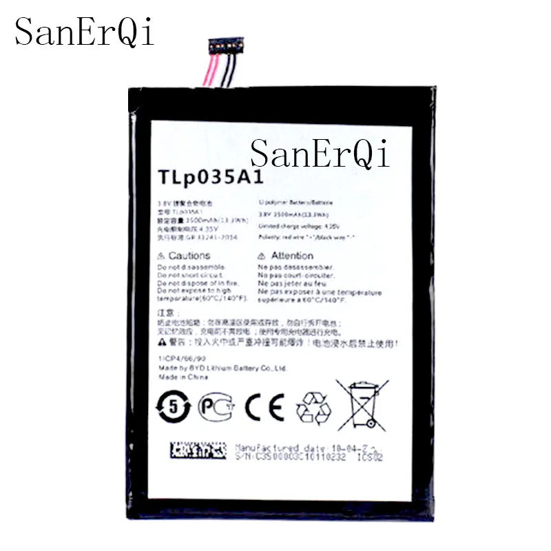 Аккумулятор TLp035AJ TLp035A1 3500 мАч для Alcatel One Touch N1 MAX, батареи для мобильных телефонов TCL M823
Аккумулятор TLp035AJ TLp035A1 3500 мАч для Alcatel One Touch N1 MAX, батареи для мобильных телефонов TCL M823