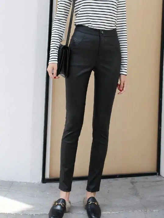High stretch sheepskin pencil pants high waist tight slim new Female Nature Genuine leather pants women Fashion trousers M-3XL
High stretch sheepskin pencil pants high waist tight slim new Female Nature Genuine leather pants women Fashion trousers M-3XL