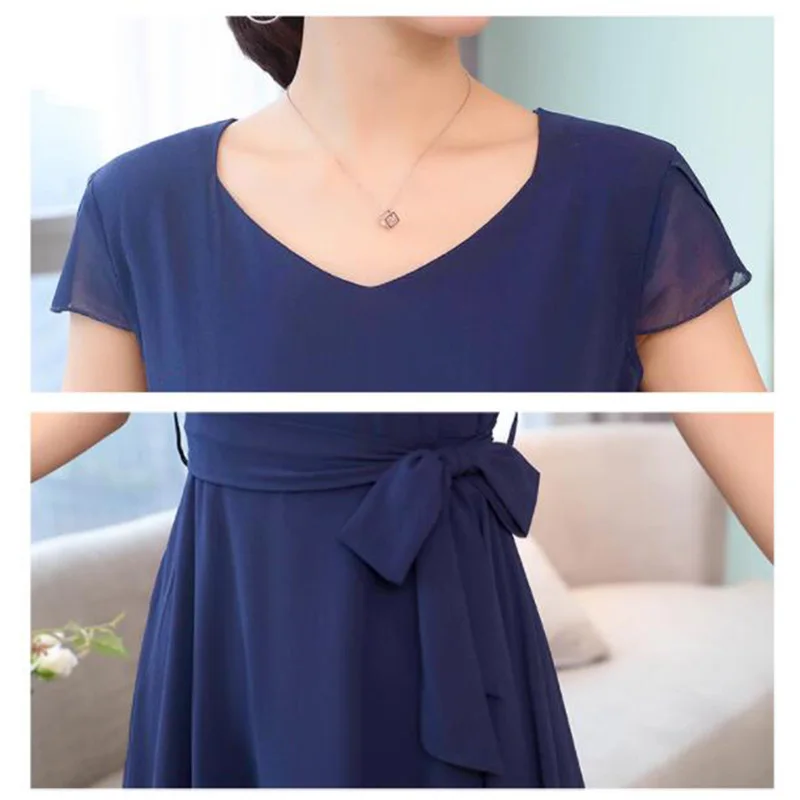 Womens Dresses For Summer 2019 Elegant Short Sleeve A-Line Chiffon Dress With Belt Fashion V-Neck Slim Long Party Dress
Womens Dresses For Summer 2019 Elegant Short Sleeve A-Line Chiffon Dress With Belt Fashion V-Neck Slim Long Party Dress