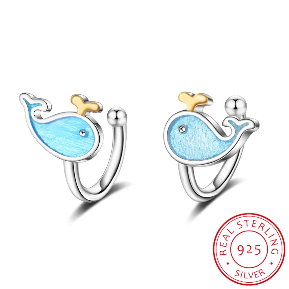 100% Sterling Silver Blue Lovely Whale Stud Earrings For Girls Kids Children Creative Cute Marine Animals Girl Jewelry
100% Sterling Silver Blue Lovely Whale Stud Earrings For Girls Kids Children Creative Cute Marine Animals Girl Jewelry