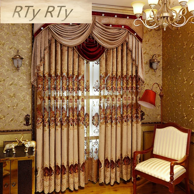 Custom Made Home Luxury Embroidered Valance Decoration Blackout Curtain Fabric For living Room Bedroom Window Treatment Drapes
Custom Made Home Luxury Embroidered Valance Decoration Blackout Curtain Fabric For living Room Bedroom Window Treatment Drapes