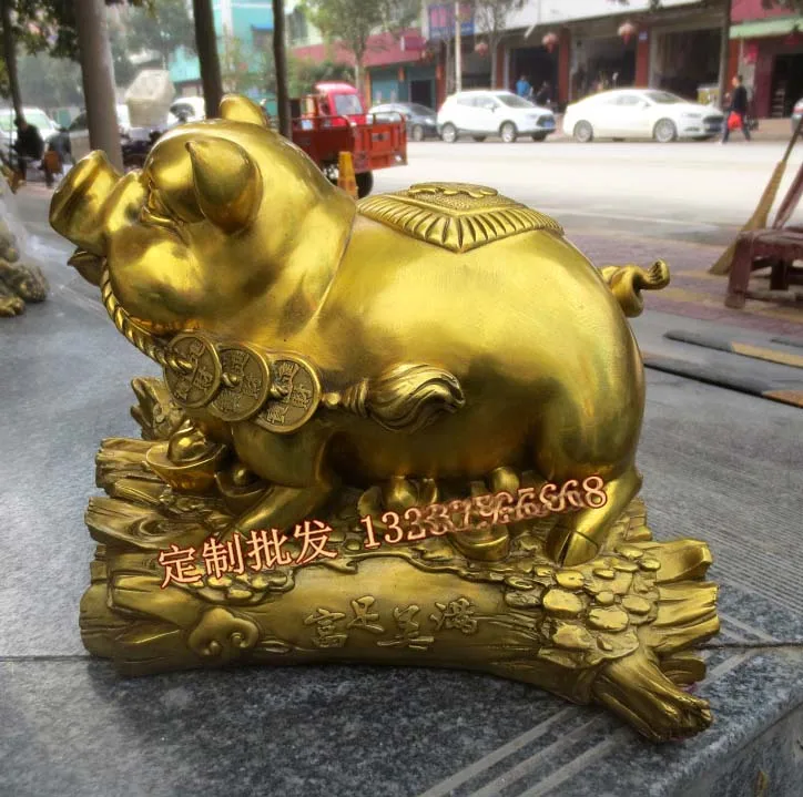 TOP GOOD # HOME Shop lobby Business Money Drawing Good luck Propitious GOLD Fortune pig FENG SHUI BRASS Sculpture Statue
TOP GOOD # HOME Shop lobby Business Money Drawing Good luck Propitious GOLD Fortune pig FENG SHUI BRASS Sculpture Statue