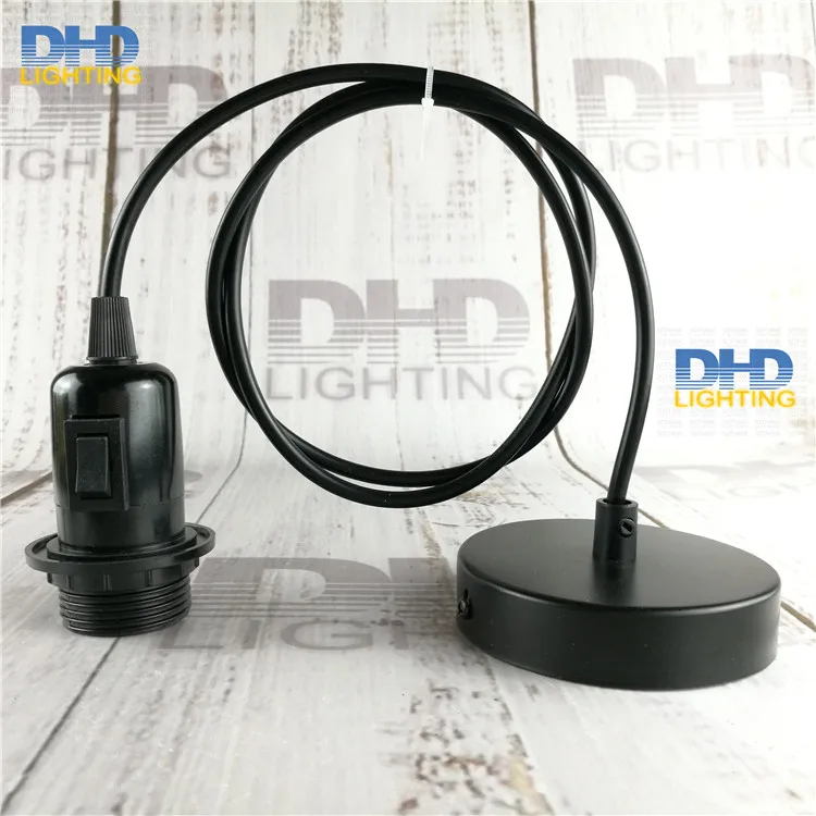 Sample order of E27 DIY lamp fixture black knob switch bakelite threaded socket with 1.1 meter wire and 100mm iron black canopy
Sample order of E27 DIY lamp fixture black knob switch bakelite threaded socket with 1.1 meter wire and 100mm iron black canopy