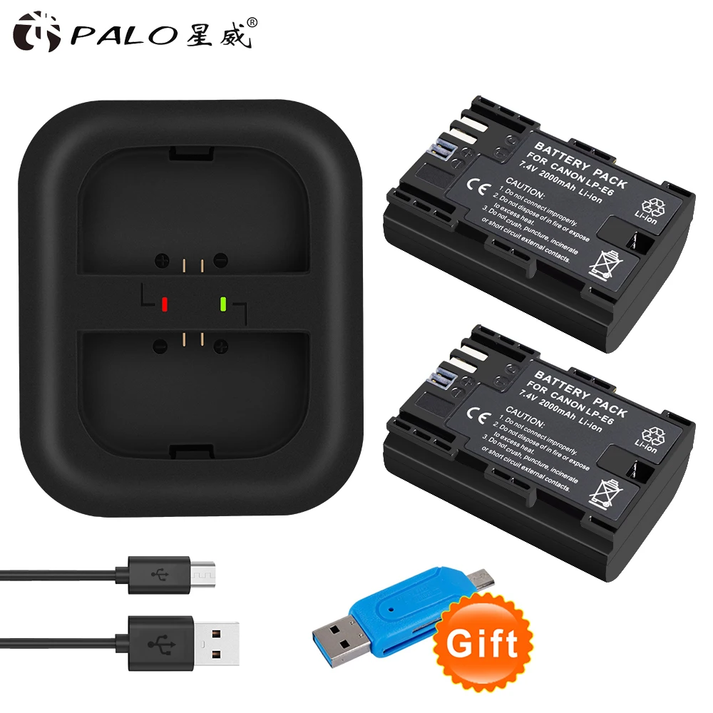 Зарядное устройство Sanyo с 2 USB портами для Canon EOS 6D 7D 5DS 5DSR 5D Mark II 60D 60Da 70D 80|Цифровые