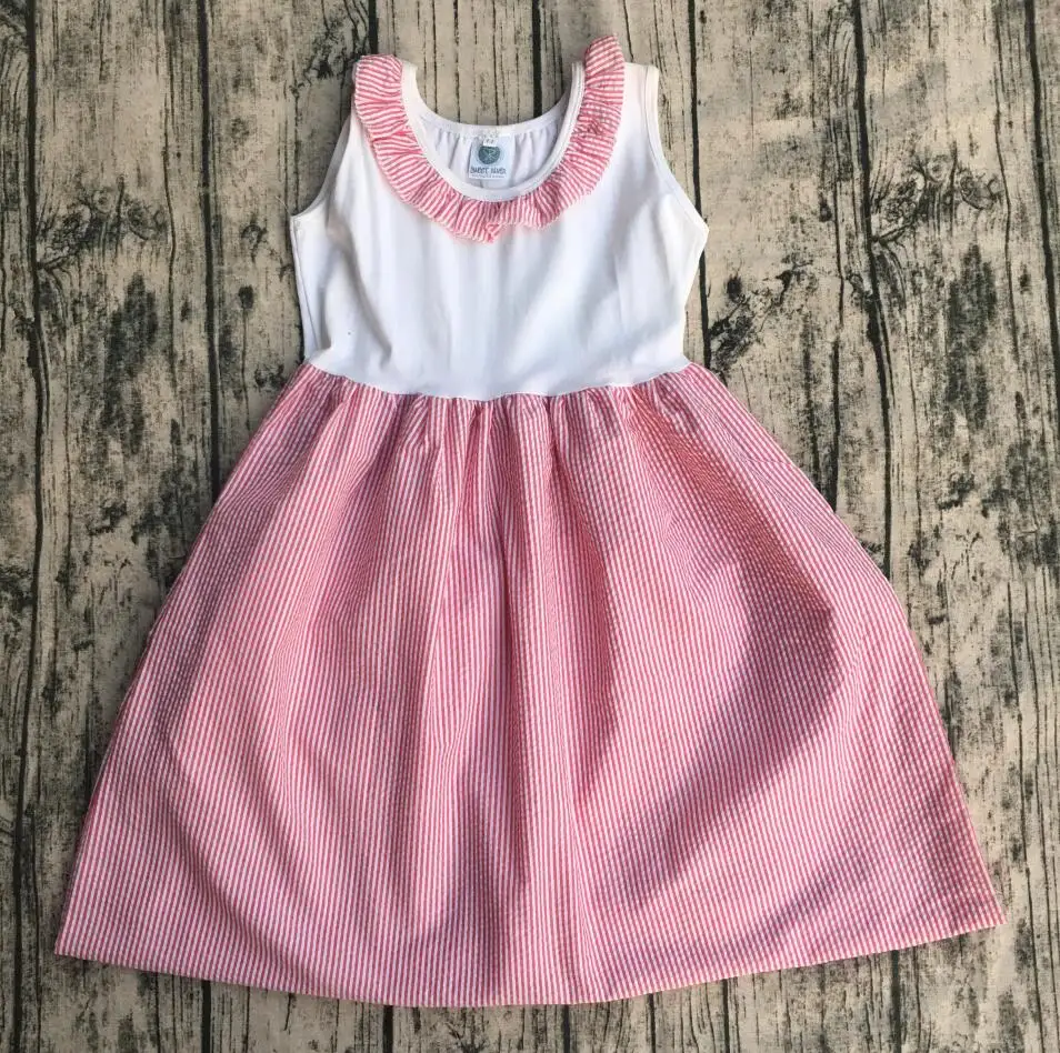 girls beautiful stripe color dress children girls sleeveless ruffle neck clothing baby knee-length dress
girls beautiful stripe color dress children girls sleeveless ruffle neck clothing baby knee-length dress