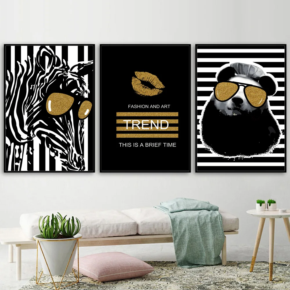 Black White Giraffe Panda Fashion Lips Wall Art Canvas Painting Nordic Posters and Prints Wall Pictures For Living Room Decor
Black White Giraffe Panda Fashion Lips Wall Art Canvas Painting Nordic Posters and Prints Wall Pictures For Living Room Decor