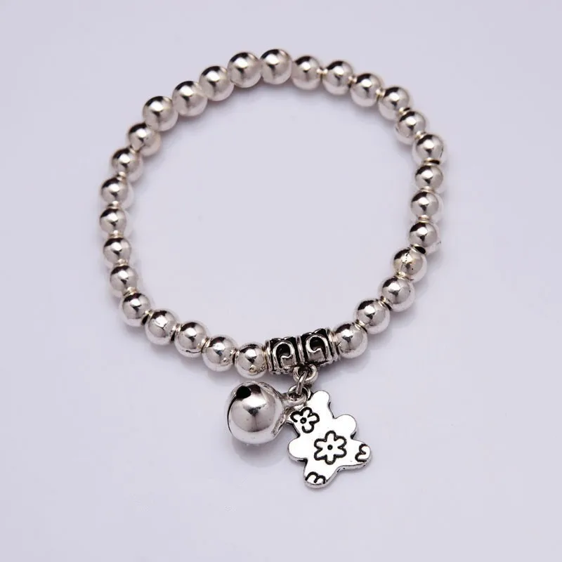 New Bear Bell Charm Bracelet Silver Plated Beads For Women Fashion Jewelry Wholesale Accessories Gift
New Bear Bell Charm Bracelet Silver Plated Beads For Women Fashion Jewelry Wholesale Accessories Gift