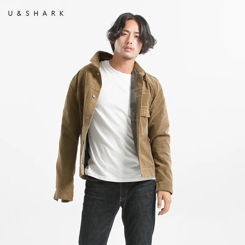 U&SHARK Autumn New Retro Style Corduroy Jackets Men Cotton Clothing High Quality Casual Jacket Coats Fashion Khaki Overcoat Male
U&SHARK Autumn New Retro Style Corduroy Jackets Men Cotton Clothing High Quality Casual Jacket Coats Fashion Khaki Overcoat Male