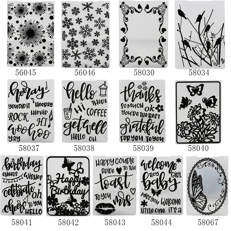 2019 New Plastic Stencil Embossing Folder for Photo Album Paper Card DIY Scrapbooking Box Paper Making Decoration Supplies
2019 New Plastic Stencil Embossing Folder for Photo Album Paper Card DIY Scrapbooking Box Paper Making Decoration Supplies