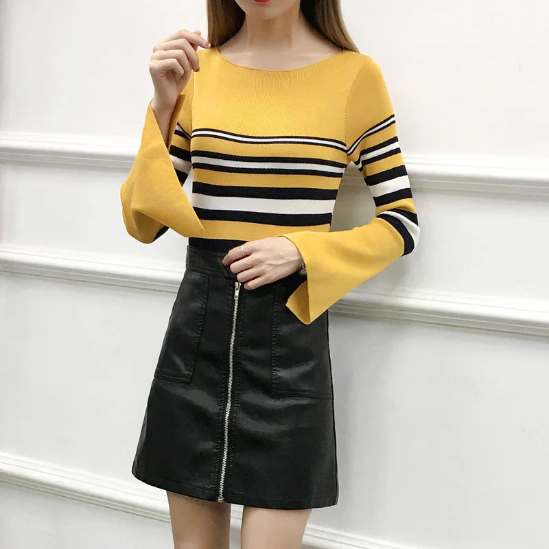 sweaters skirt a word crust two piece women stripe sweaters top PU leather zipper skirts girl suit knitwear top o neck outfit
sweaters skirt a word crust two piece women stripe sweaters top PU leather zipper skirts girl suit knitwear top o neck outfit