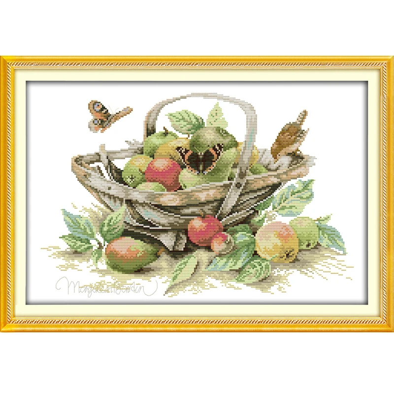 Joy Sunday Fruit basket (4) Counted 11CT Printed Fabric 14CT Canvas DMC Chinese DIY Hand Cross-stitch set Embroidery Needlework
Joy Sunday Fruit basket (4) Counted 11CT Printed Fabric 14CT Canvas DMC Chinese DIY Hand Cross-stitch set Embroidery Needlework