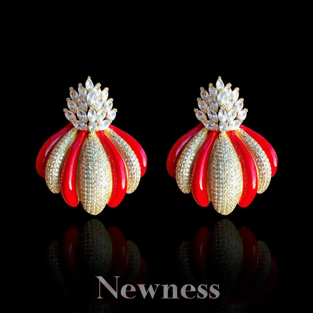 Newness Luxury Brand Luxury Flowers Design Engagement Earrings Cubic Zirconia Pave Women Fashion Earrings Jewelry
Newness Luxury Brand Luxury Flowers Design Engagement Earrings Cubic Zirconia Pave Women Fashion Earrings Jewelry