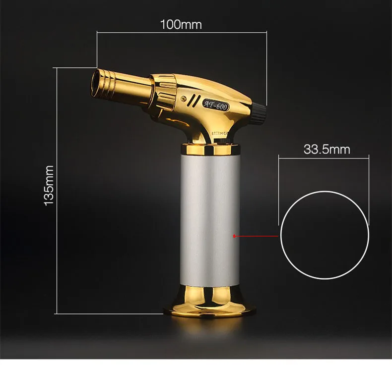 1300C Jet flame Torchs Cigarette cigar torch Windproof Refillable Welding Torch Heavy Duty Butane Torch Brulee Culinary BBQ tool
1300C Jet flame Torchs Cigarette cigar torch Windproof Refillable Welding Torch Heavy Duty Butane Torch Brulee Culinary BBQ tool