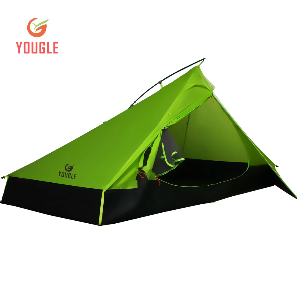 

20D One Layer 2 Men Two Person Backpacking Tent 3 Season For Camping Hiking Trekking Travelling Ultralight Silicone Coated