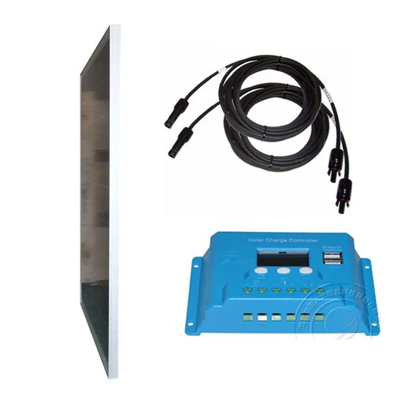 Zonnepaneel Set 12 volt 100 watt Solar Battery Charger Solar Charge Controller 12v/24v 10A PV Cable Caravan Camping Car LM
Zonnepaneel Set 12 volt 100 watt Solar Battery Charger Solar Charge Controller 12v/24v 10A PV Cable Caravan Camping Car LM