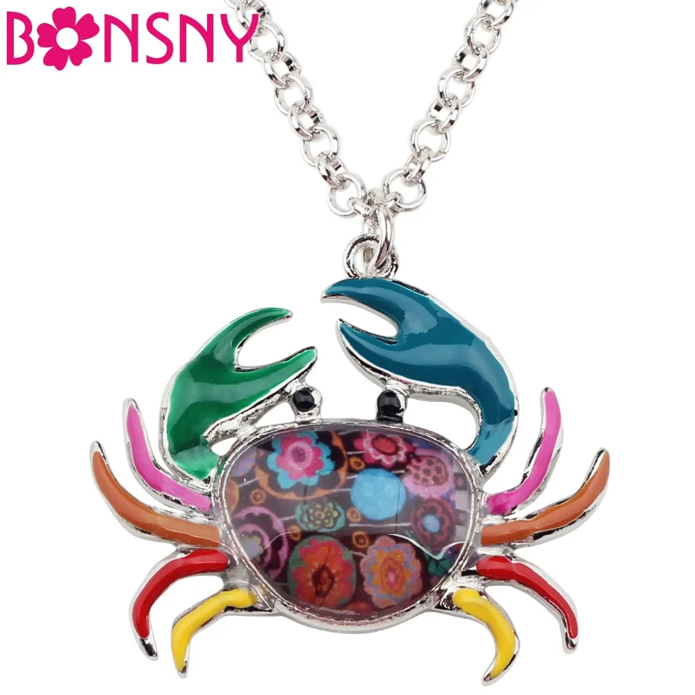 Bonsny Ocean Collection Enamel Alloy Crab Necklace Chain Collar Pendant Novelty Animal Jewelry For Women Girl Ladies Decoration
Bonsny Ocean Collection Enamel Alloy Crab Necklace Chain Collar Pendant Novelty Animal Jewelry For Women Girl Ladies Decoration