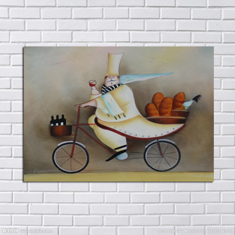 Handpainted New Design Decorative Art Oil Paintings on Canvas Art Pictures Happy Cook Wall Stickers for Home Decor
Handpainted New Design Decorative Art Oil Paintings on Canvas Art Pictures Happy Cook Wall Stickers for Home Decor