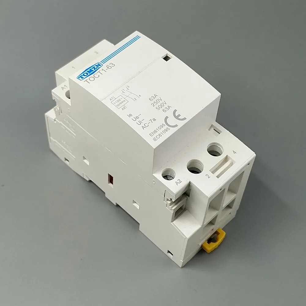 TOCT1 2P 63A 110V COIL 230V/220V 50/60HZ Din rail Household ac Modular contactor 2NO 1NC 1NO
TOCT1 2P 63A 110V COIL 230V/220V 50/60HZ Din rail Household ac Modular contactor 2NO 1NC 1NO