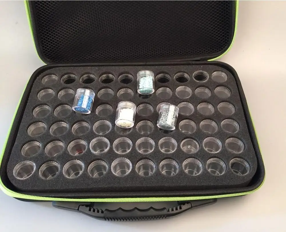 60 Bottles Diamond storage box Diamond embroidery diamond painting tool Drill Storage Carry Case Holder Hand bag Zipper Design
60 Bottles Diamond storage box Diamond embroidery diamond painting tool Drill Storage Carry Case Holder Hand bag Zipper Design