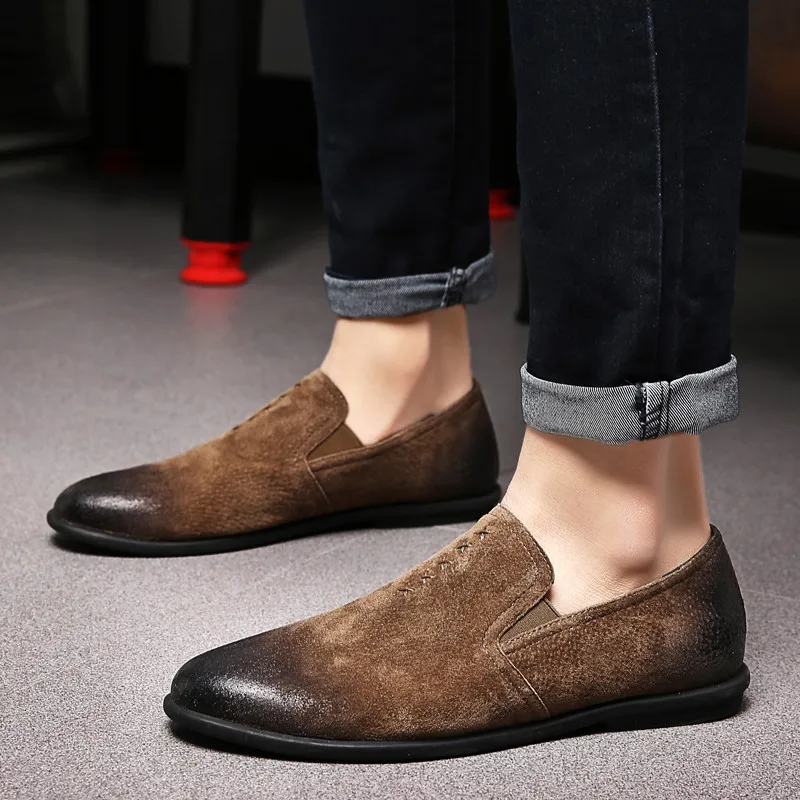 Natural Suede Men Shoes Casual Moccasins Shoes Men Loafers Slip On Vintage High Quality
Natural Suede Men Shoes Casual Moccasins Shoes Men Loafers Slip On Vintage High Quality