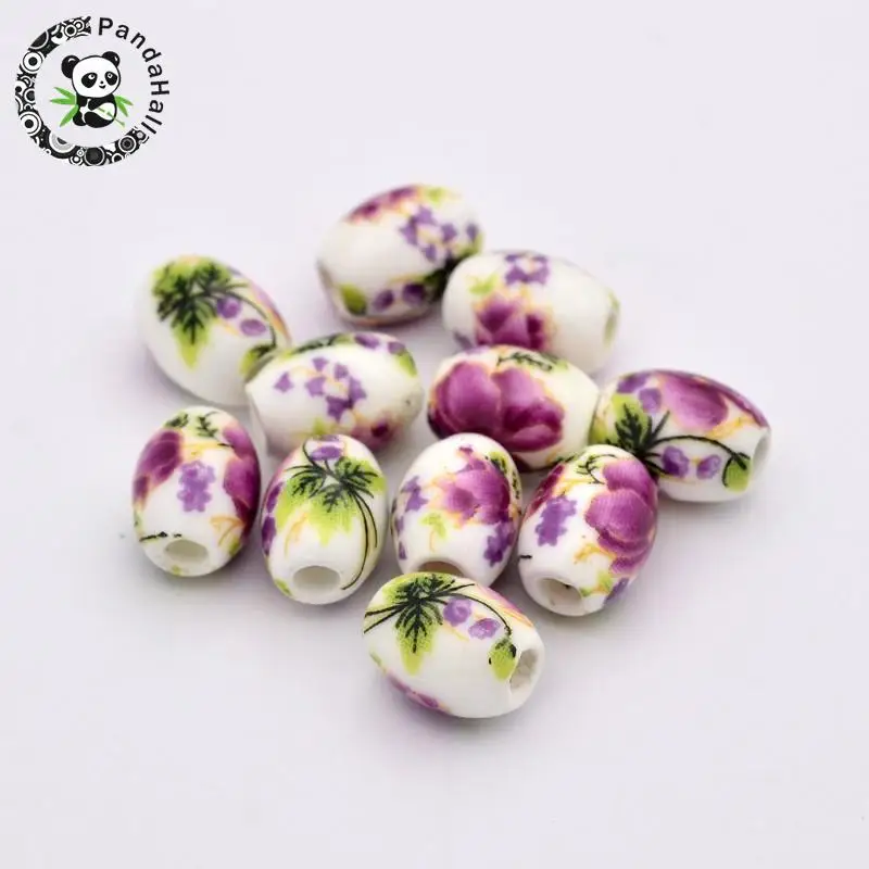 Handmade Porcelain Beads, Printed, Oval, MediumVioletRed, about 10.5mm long, 8mm wide, hole: 2mm
Handmade Porcelain Beads, Printed, Oval, MediumVioletRed, about 10.5mm long, 8mm wide, hole: 2mm