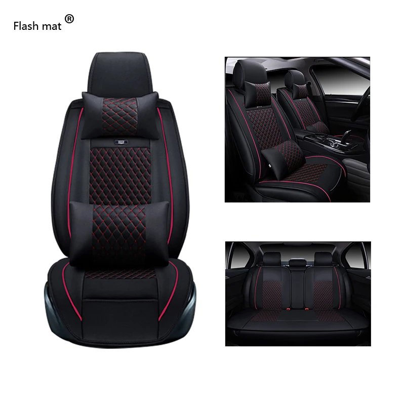 Flash mat Универсальный кожаные чехлы для сидений автомобиля honda accord 2003-2007 2018 civic crv jazz