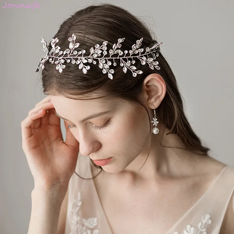 Jonnafe Fashion Silver Color Rhinestone Women Headband Bridal Hair Crown Handmade Wedding Tiara Hair Accessories
Jonnafe Fashion Silver Color Rhinestone Women Headband Bridal Hair Crown Handmade Wedding Tiara Hair Accessories