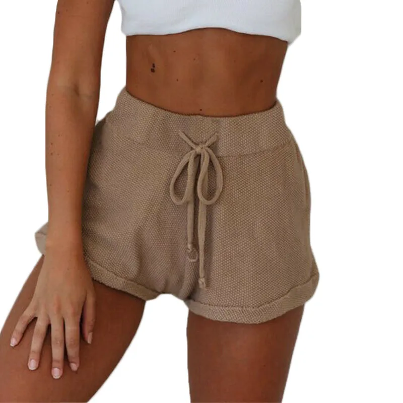 Solid shorts for women ladies Fashion high waist drawstring hot pants Casual plain workout clothes female Beach 2019 New
Solid shorts for women ladies Fashion high waist drawstring hot pants Casual plain workout clothes female Beach 2019 New
