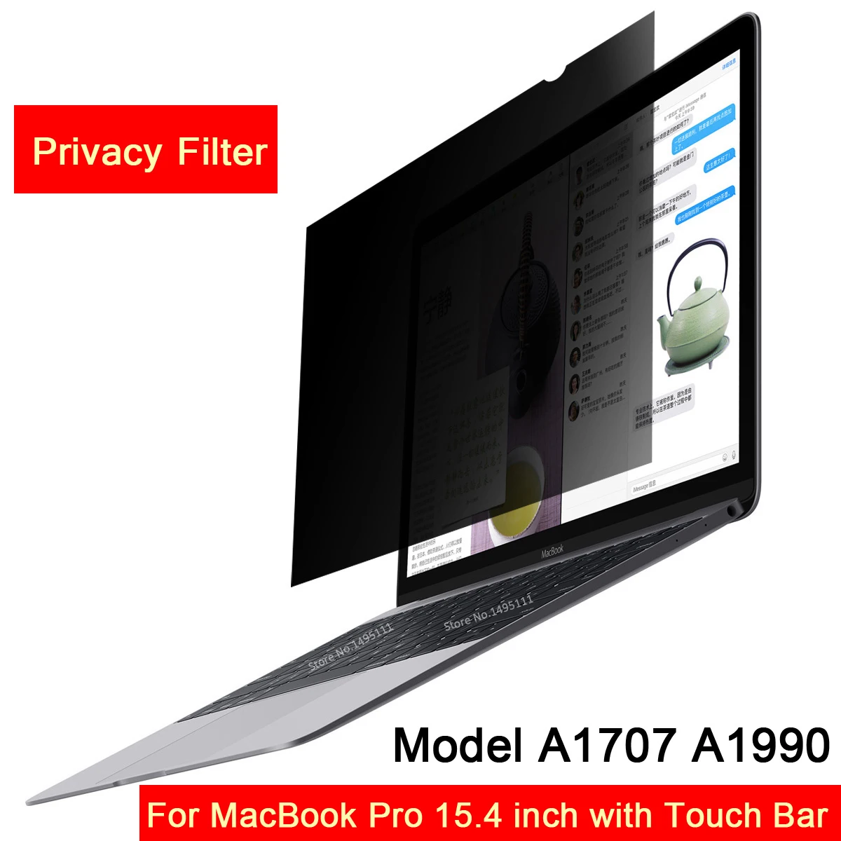 Для моделей 2016/2017/2018 MacBook Pro 15,4 дюйма с сенсорной панелью, A1707 A90, Защитная пленка для фильтров конфиденциальности (342 мм * 223 мм)
Для моделей 2016/2017/2018 MacBook Pro 15,4 дюйма с сенсорной панелью, A1707 A90, Защитная пленка для фильтров конфиденциальности (342 мм * 223 мм)