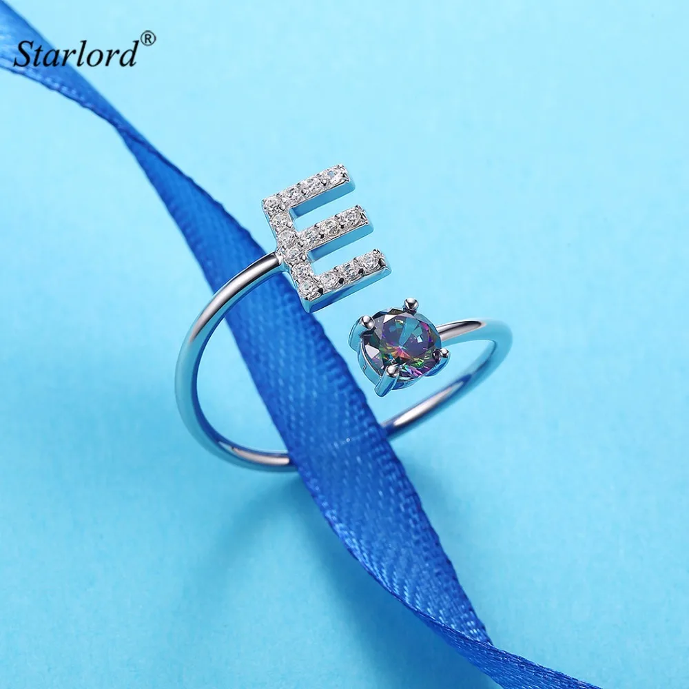 Initial E Letter Ring 925 Sterling Silver Cubic Zirconia Crystal Ring Adjustable Silver Ring Open Ring For Women R6051B
Initial E Letter Ring 925 Sterling Silver Cubic Zirconia Crystal Ring Adjustable Silver Ring Open Ring For Women R6051B