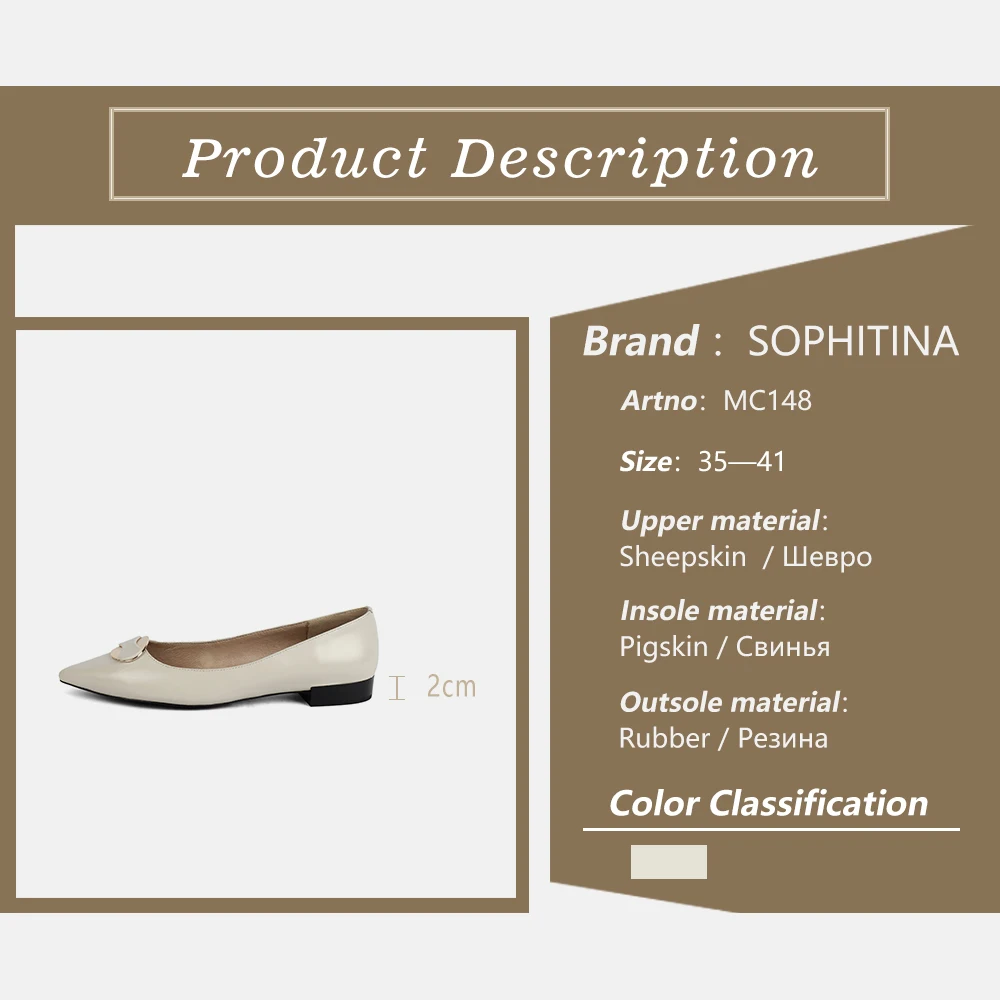 SOPHITINA Elegant Ladies Flats Casual Pointed Toe Spring Autumn Shallow Genuine Leather Flats Shoes Low Heels Shoes Women MC148
SOPHITINA Elegant Ladies Flats Casual Pointed Toe Spring Autumn Shallow Genuine Leather Flats Shoes Low Heels Shoes Women MC148