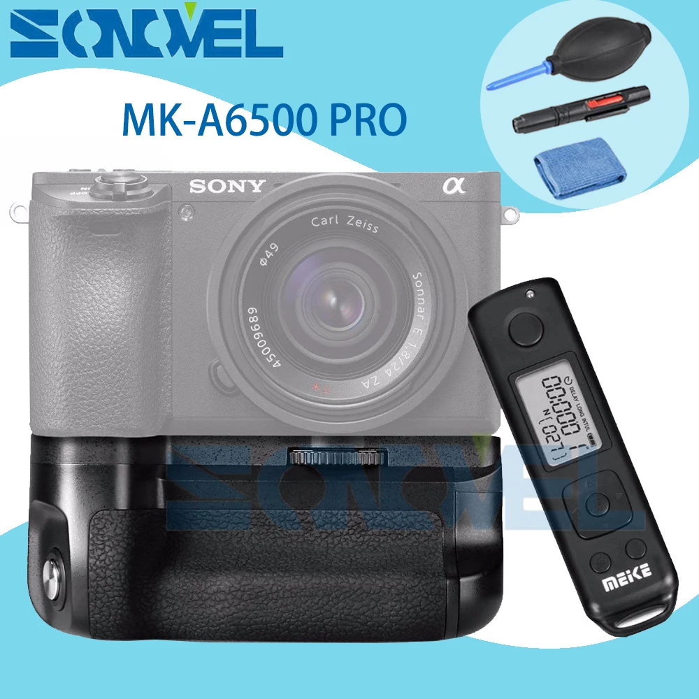 Meike MK-A6500 pro держатель аккумулятора Встроенный 2,4G беспроводной пульт дистанционного управления подходит для Sony A6500 фотография + набор для очистки
Meike MK-A6500 pro держатель аккумулятора Встроенный 2,4G беспроводной пульт дистанционного управления подходит для Sony A6500 фотография + набор для очистки