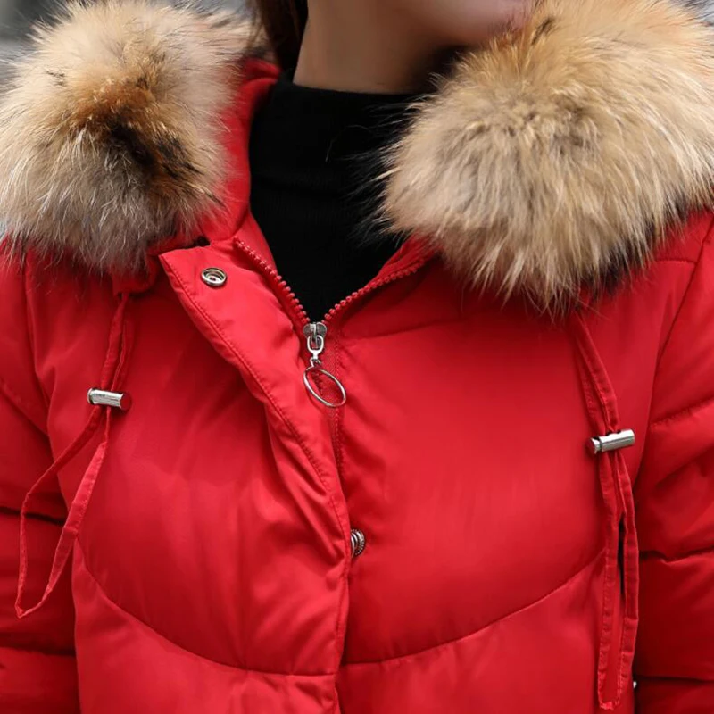 Thicken Big Fur collar Winter Jacket Women 2018 New Slim Plus size Womens Down Cotton Jackets Hooded Long Coat Female Parkas
Thicken Big Fur collar Winter Jacket Women 2018 New Slim Plus size Womens Down Cotton Jackets Hooded Long Coat Female Parkas