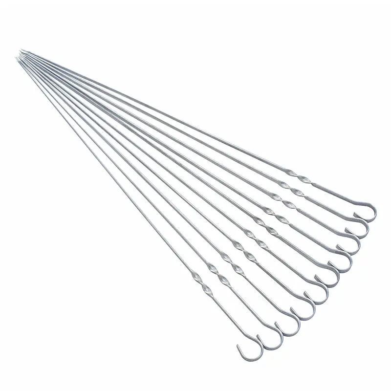 BBQ 10PCS roasted barbecue stove accessories stainless steel baked needle with hook large flat 10 hanging furnace hanging furnac
BBQ 10PCS roasted barbecue stove accessories stainless steel baked needle with hook large flat 10 hanging furnace hanging furnac