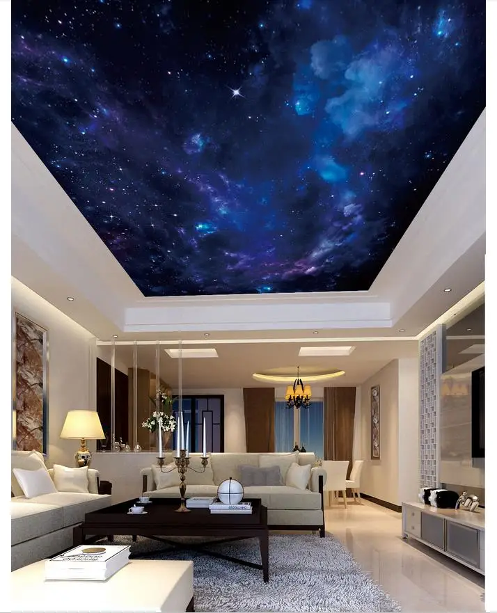 

Пользовательские фото обои 3d потолочная настенная бумага мечта ночное небо потолок Настенные обои для гостиной живопись украшение