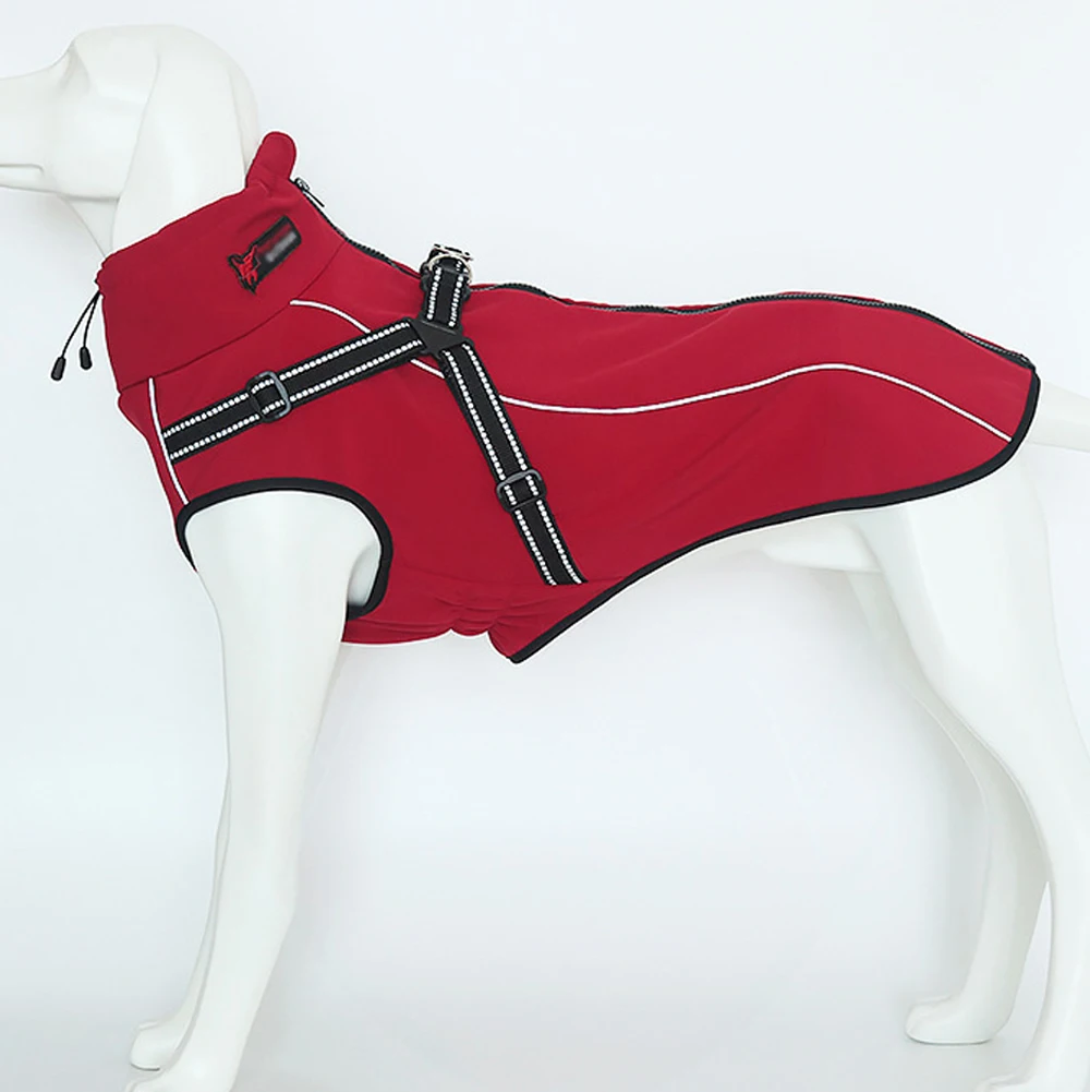 Outdoor Dog Jacket Polyester Fleece Lined Dog Coat with Reflective Strip Waterproof Pet Vest for Medium to Large Dogs Labrador
Outdoor Dog Jacket Polyester Fleece Lined Dog Coat with Reflective Strip Waterproof Pet Vest for Medium to Large Dogs Labrador