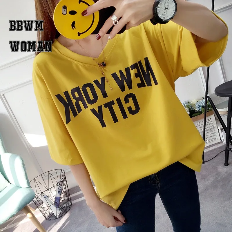 New York City Alphabet Women T Shirt White Yellow Black Female Tops Soft Skin Friendly Fashion Girl Tee Tshirts Clothing
New York City Alphabet Women T Shirt White Yellow Black Female Tops Soft Skin Friendly Fashion Girl Tee Tshirts Clothing