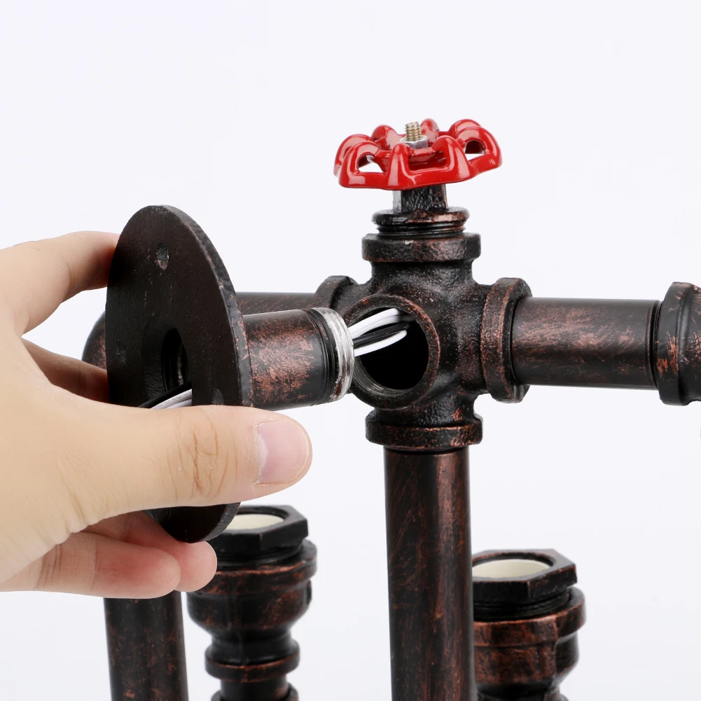 Vintage Retro Nodic Loft Wall Lamp Waterpipe Style Rust Color Iron Material 3 Heads E27 Bulb Lighting AC110V-250V Wall Sconces
Vintage Retro Nodic Loft Wall Lamp Waterpipe Style Rust Color Iron Material 3 Heads E27 Bulb Lighting AC110V-250V Wall Sconces