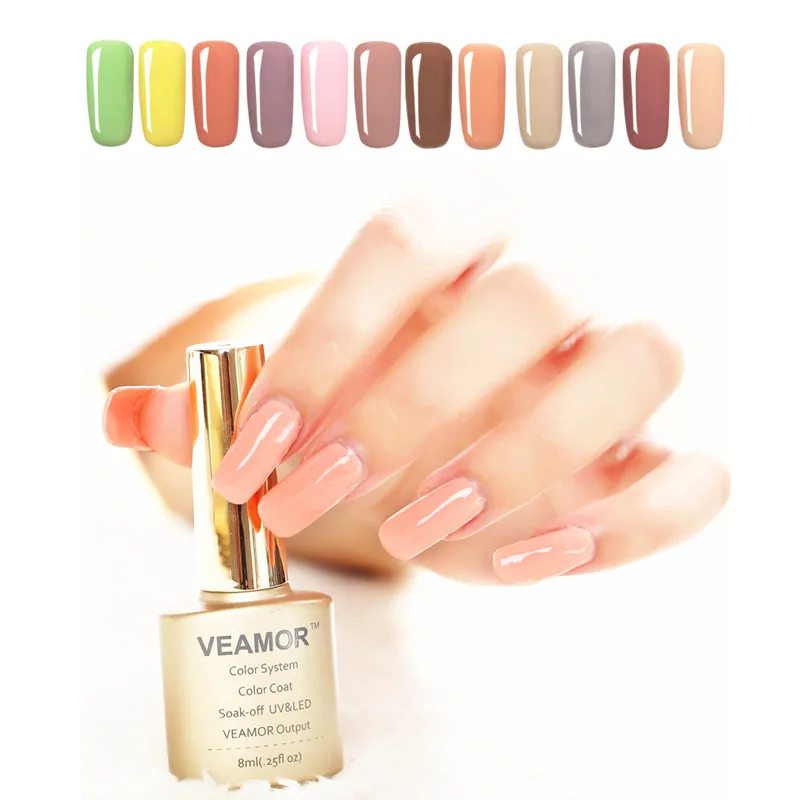 VEAMOR Гель лак для ногтей 8 мл УФ гель дизайн oak off Nude color Seires UV ногтей|gel varnish|nail gel polishgel