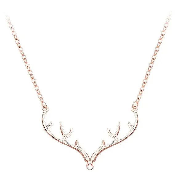 Rose Gold color Popular Design Deer Antler Necklace Fashion Women Pendant Necklace
Rose Gold color Popular Design Deer Antler Necklace Fashion Women Pendant Necklace