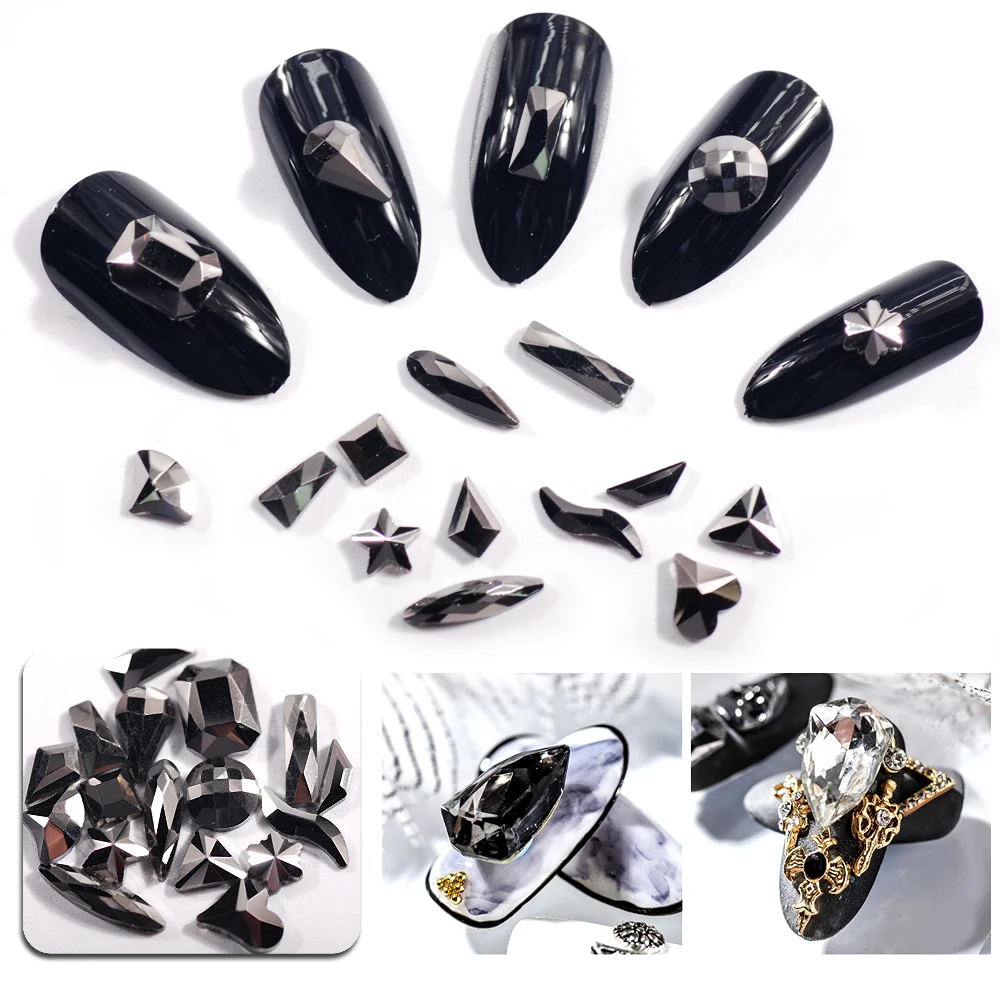 20pcs Black Crystal Nail Rhinestones Diamond Strass Glass Rhinestone 3D Nail Art Decorations DIY Accessories
20pcs Black Crystal Nail Rhinestones Diamond Strass Glass Rhinestone 3D Nail Art Decorations DIY Accessories