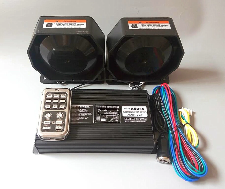AS940 DC12V 400W dual tones wireless remote control car emergency security alarm amplifier with microphone+2* 200W speaker
AS940 DC12V 400W dual tones wireless remote control car emergency security alarm amplifier with microphone+2* 200W speaker