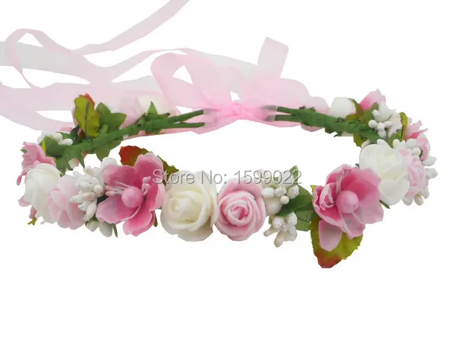 Flower Girl Crown White Pink Wedding Headpiece Cherry Blossom Rose Bridesmaid Head Wreath Women Children Quinceanera Headwear
Flower Girl Crown White Pink Wedding Headpiece Cherry Blossom Rose Bridesmaid Head Wreath Women Children Quinceanera Headwear