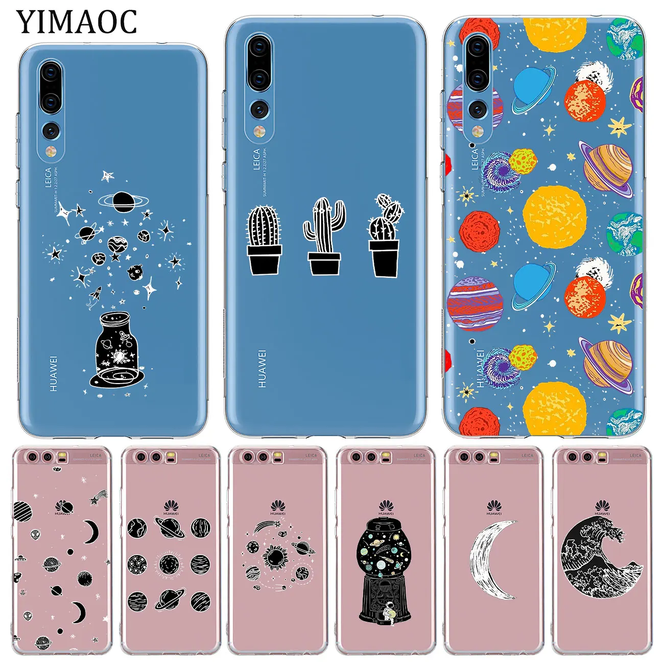 Мягкий силиконовый чехол для телефона YIMAOC Planet Moon astronaut Star Huawei P30 P20 Pro P10 P8 P9 Lite 2017 2016