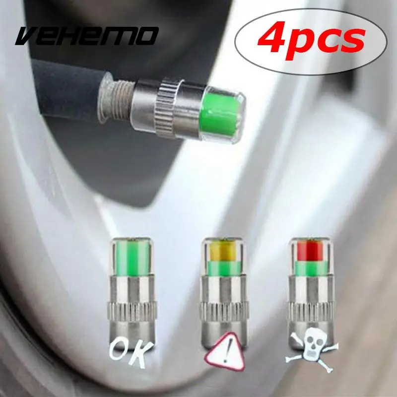 Vehemo 4Pcs/Set Car Tire Monitoring Pressure Indicator TPMS Driving Safety Warning Precise Monitor | Автомобили и мотоциклы